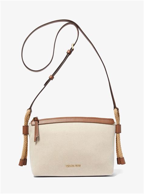 michael kors canvas crossbody|Michael Kors Crossbody handbag.